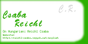 csaba reichl business card